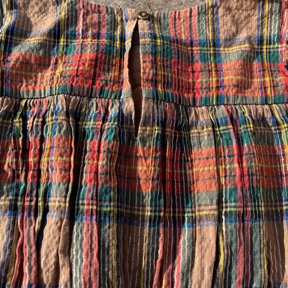 J. Crew ruched camel tartan dress - Picture 6 of 9